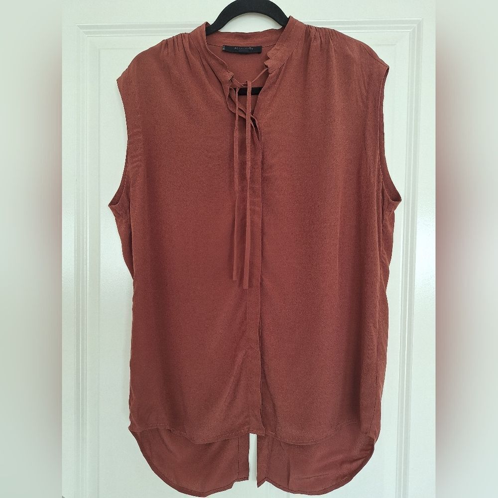 Allsaints Women's Sleeveless Top in Brown Size S